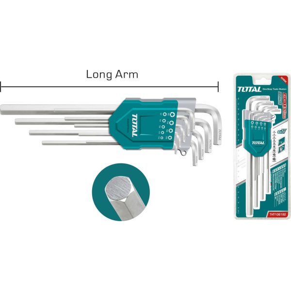 TOTAL THT106192 Long Allen Keys Set 9pcs 5302311067