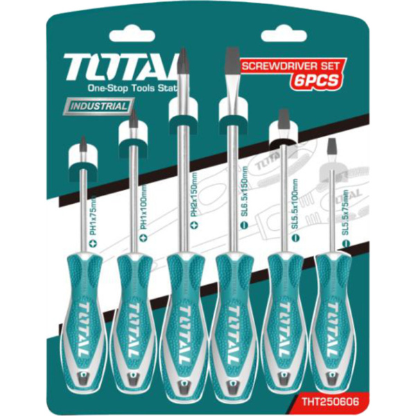 Total Set of 6 Screwdrivers THT250606