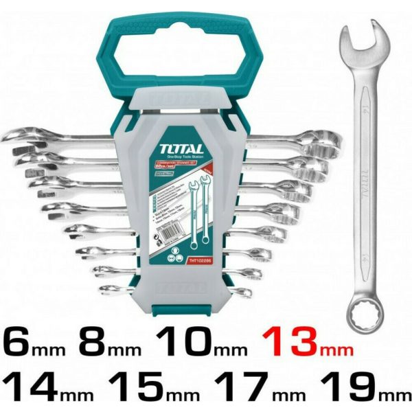 Total Set of 8 German Wrenches with Head Sizes from 7mm to 22mmvv