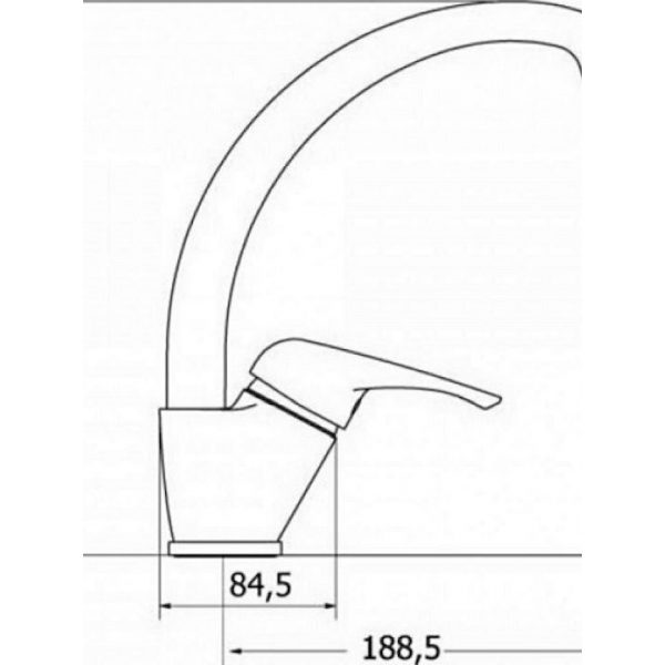 Viospiral Elit Tall Countertop Kitchen Faucet Silver..