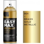 Cosmos Lac Σπρέι Βαφής Easy Max Metallic Ακρυλικό με Σατινέ Εφέ Brass Gold 400ml