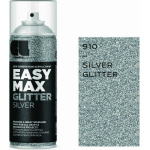 Cosmos Lac Σπρέι Βαφής Easy Max Ακρυλικό με Glitter Εφέ Silver 400ml