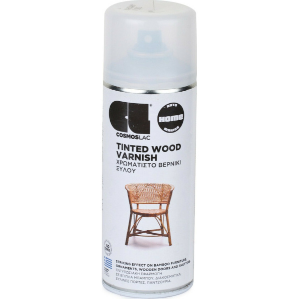 Cosmos Lac Spray Tinted Wood Varnish Oak No604 400ml