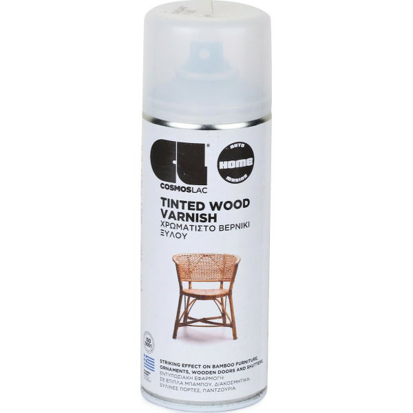 Cosmos Lac Spray Varnish Tinted Wood Varnish Teak Teak No607 400ml