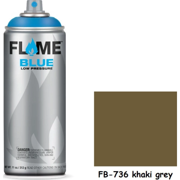 Flame Paint Spray Paint FB Acrylic with Matt Effect Khaki Gray 400ml