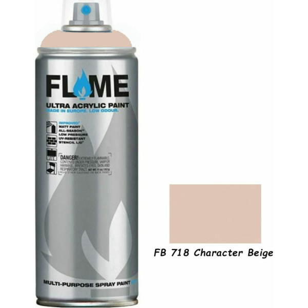 Flame Paint Σπρέι Βαφής FB Ακρυλικό με Ματ Εφέ New Character Beige 400ml