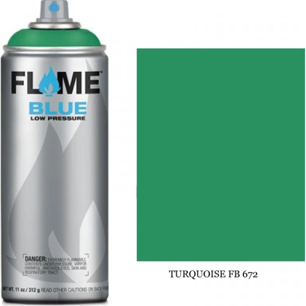 Flame Paint Spray Paint FB Acrylic with Matte Effect Turquoise 400ml