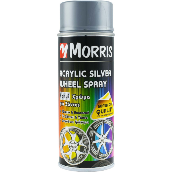 Morris Acrylic Wheel Spray Paint Silver 400ml Wheel Spray 28598