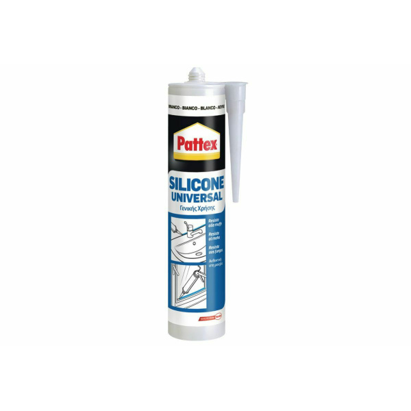 Pattex Silicon 5 Σφραγιστική Σιλικόνη Αντιμουχλική Ξύλου Λευκή 280ml