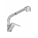 Viospiral Pull Out Elit Tall Countertop Kitchen Faucet with Shower and Spiral Silver