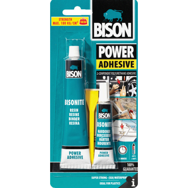 BISON 66633 Power Adhesive Κόλλα Πολυουρεθάνης 2 Στοιχείων 65ml