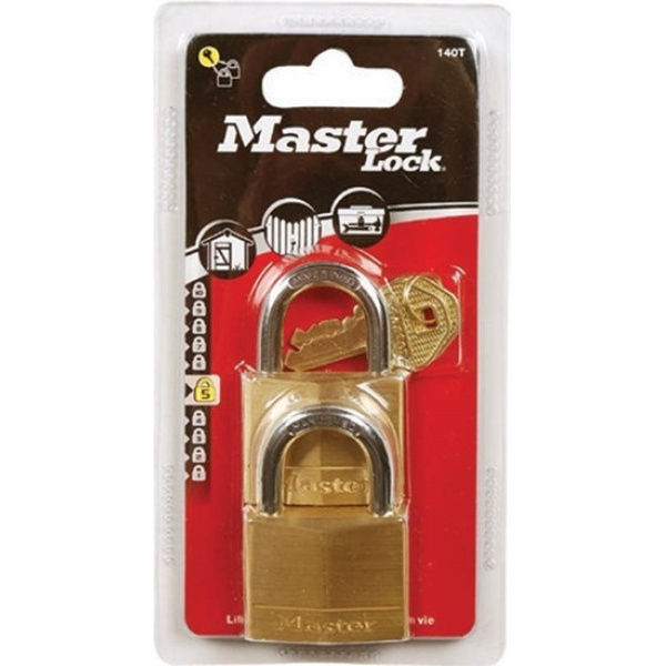 Master Lock 130EURT Horseshoe Padlock with Key 30mm 2pcs 130230112