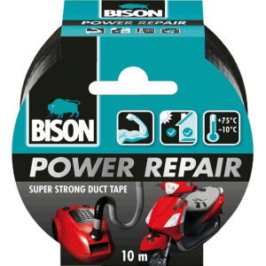 Bison Power Repair Black Αυτοκόλλητη Υφασμάτινη Ταινία Μαύρη 50mmx10m