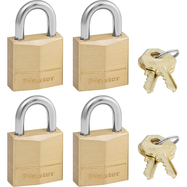 Master Lock 120EURQNOP Λουκέτο Πέταλο με Κλειδί 20mm 4τμχ 120420112