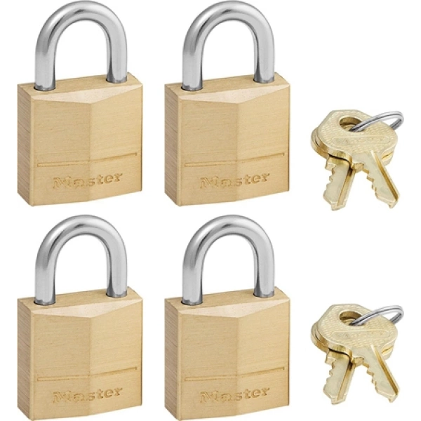 Master Lock 150EURQNOP Λουκέτο Πέταλο με Κλειδί 50mm 4τμχ 150540112