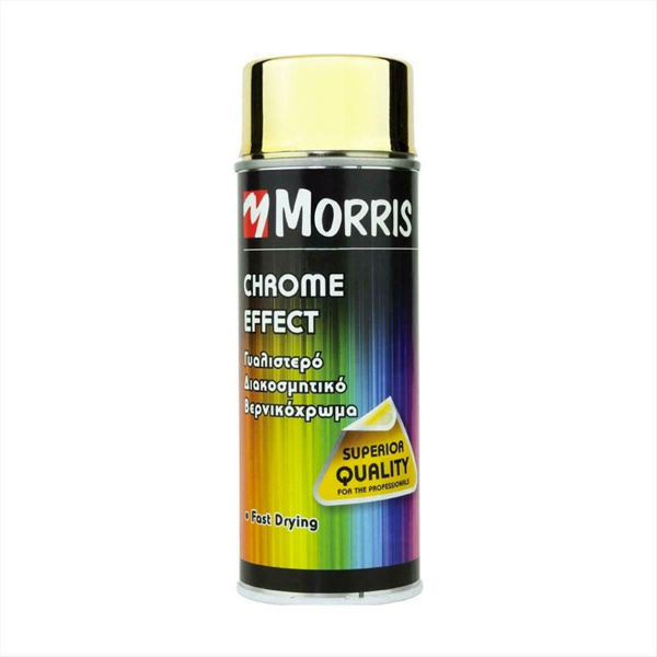 Morris Spray Paint Chrome Effect with Shiny Gold Effect 400ml