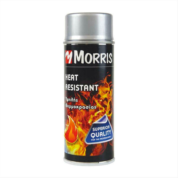 Morris Spray Paint Heat Resistant Lacquer 800°C High Temperature with Matt Effect Gray 400ml