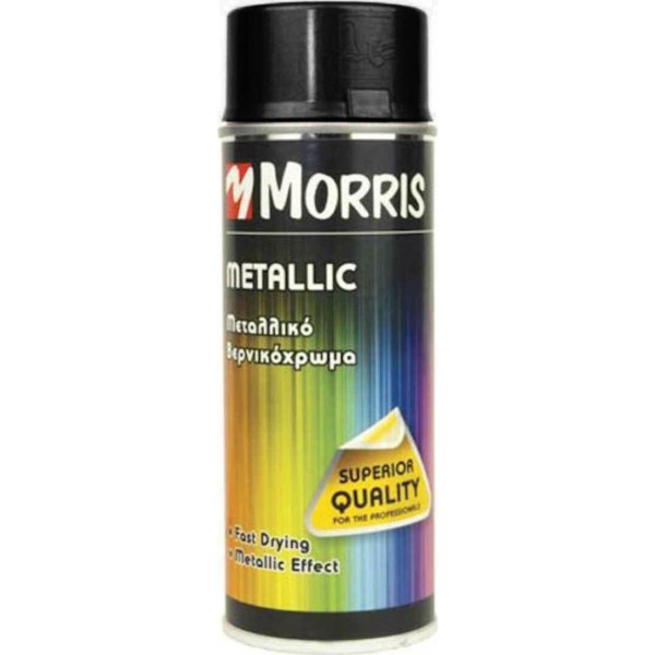 Morris Σπρέι Βαφής Metallic Effect με Μεταλλικό Εφέ Μαύρο 400ml