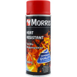 Morris Σπρέι Βαφής ‎ Heat Resistant Lacquer 300°C Υψηλής Θερμοκρασίας με Ματ Εφέ Κόκκινο 400ml