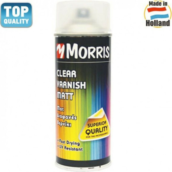 Morris Σπρέι Βερνίκι Clear Varnish με Ματ Εφέ Διάφανο 400ml