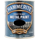 Hammerite Χρώμα Direct To Rust 0.75lt Μαύρο Γυαλιστερό
