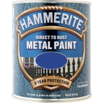 Hammerite Χρώμα Direct To Rust 0.75lt Μπλε Σφυρήλατο
