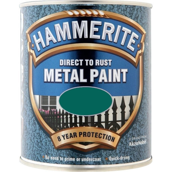 Hammerite Color Direct To Rust 0.75lt Dark Green Glossy