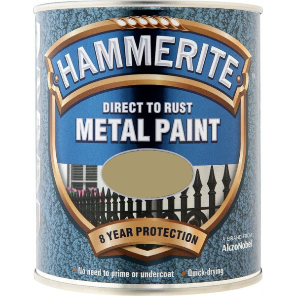 Hammerite Color Direct To Rust 0.75lt Gold Glossy