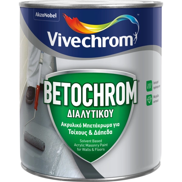 Vivechrom Τσιμεντόχρωμα Betochrom 0.75lt Λευκό 1