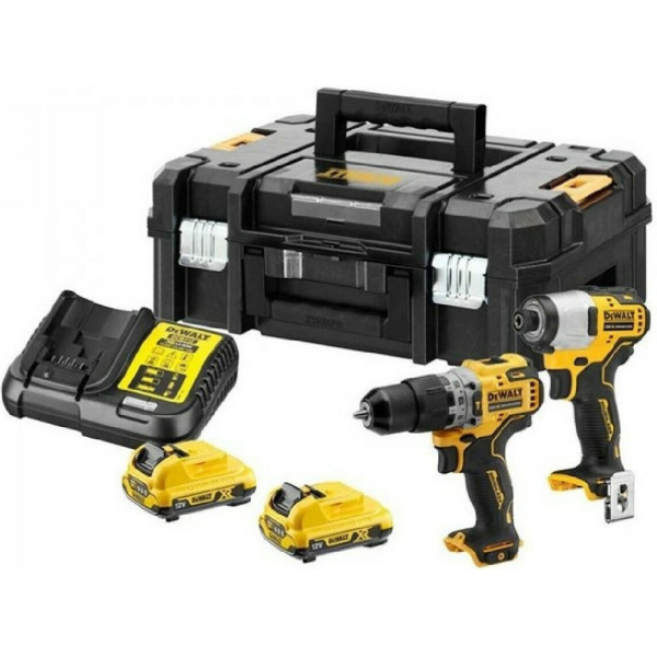 Dewalt DCK2111L2T Σετ Δραπανοκατσάβιδο Παλμικό Κατσαβίδι 12V με 2 Μπαταρίες 3Ah και Θήκη