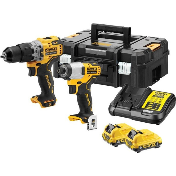 Dewalt DCK2111L2T Σετ Δραπανοκατσάβιδο Παλμικό Κατσαβίδι 12V με 2 Μπαταρίες 3Ah και Θήκη2