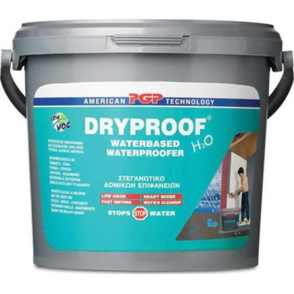 PGP Dryproof Waterbased Masonry Waterproofer Επαλειφόμενο Στεγανωτικό 0.75lt Λευκό