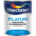 Vivechrom Velatura Υπόστρωμα Βερνικοχρωμάτων Λευκό Κατάλληλο για Ξύλο 0.75lt