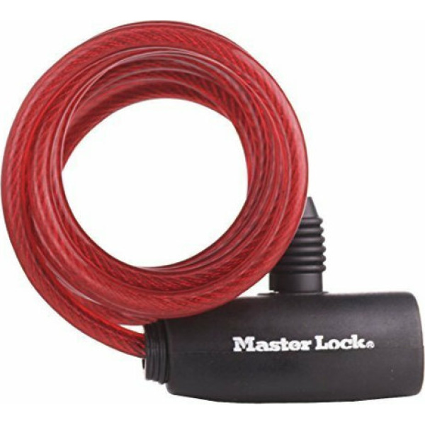 Master Lock 8127EURDPRO Κλειδαριά Ποδηλάτου Κουλούρα με Κλειδί Κόκκινη