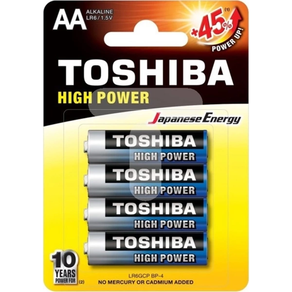 Toshiba High Power Αλκαλικές Μπαταρίες AA 1.5V 4τμχ