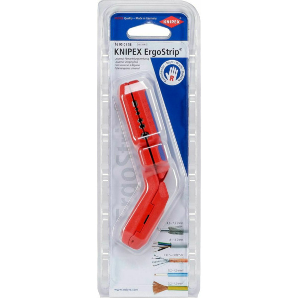 Knipex Απογυμνωτής Ομοαξονικών Καλωδίων με Μήκος 135mm ErgoStrip3