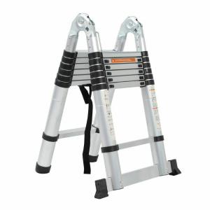 Vesta Home Τηλεσκοπική Σκάλα Αλουμινίου 14 Σκαλιών με Μέγιστο Ύψος 4.4m DLT707B 1