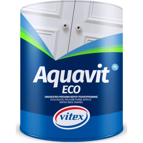 Vitex Ακρυλική Ριπολίνη Νερού Aquavit Pu Eco 0.75lt Λευκό Γυαλιστερό