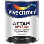 Vivechrom Αστάρι Μετάλλων Αντισκωριακό Υπόστρωμα Μεταλλικών Επιφανειών Λευκό Κατάλληλο για Μέταλλο 0.75lt