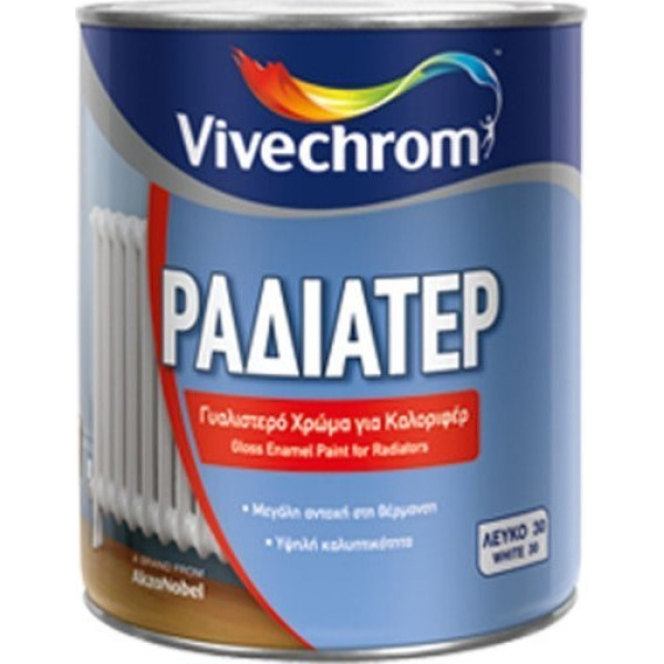 Vivechrom Χρώμα Καλοριφέρ Ραδιατερ 0.75lt Λευκό