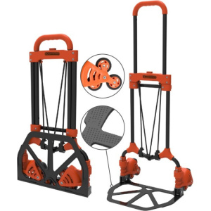 Black Decker Καρότσι Μεταφοράς Πτυσσόμενο για Φορτίο Βάρους έως 65kg σε Πορτοκαλί Χρώμα