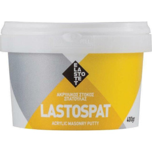 Elastotet Lastospat Στόκος Γενικής Χρήσης Έτοιμος Ακρυλικός Σπατουλαρίσματος Λευκός 400gr