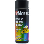 Morris Σπρέι Βαφής Satin Acrylic με Σατινέ Εφέ Jet Black RAL 9005 400ml