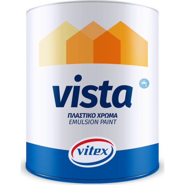 Vitex Vista Emulsion Paint Πλαστικό Χρώμα για Εσωτερική Χρήση 3lt