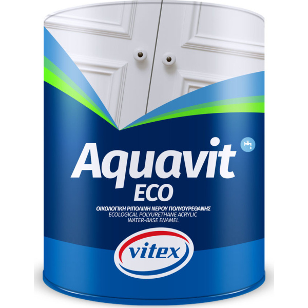 Vitex Ακρυλική Ριπολίνη Νερού Aquavit Pu Eco 0.75lt Λευκό Σατινέ