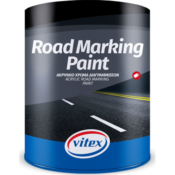 Vitex Χρώμα Διαγραμμίσεων Ακρυλικό Road Marking Paint 0.75lt Κίτρινο