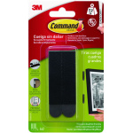 3M Command 17206BLK Αυτοκόλλητη Επανατοποθετούμενη Ταινία Μαύρη 8τμχ