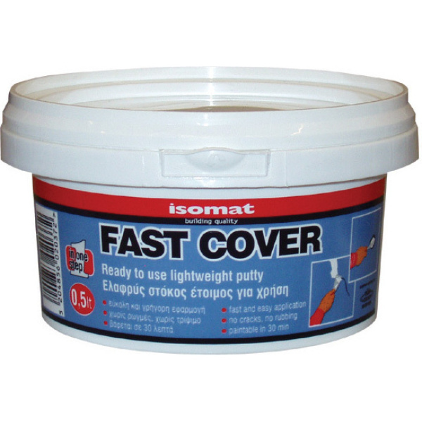 Isomat Fast Cover Αφρόστοκος Έτοιμος Ακρυλικός Λευκός 500ml 1kg