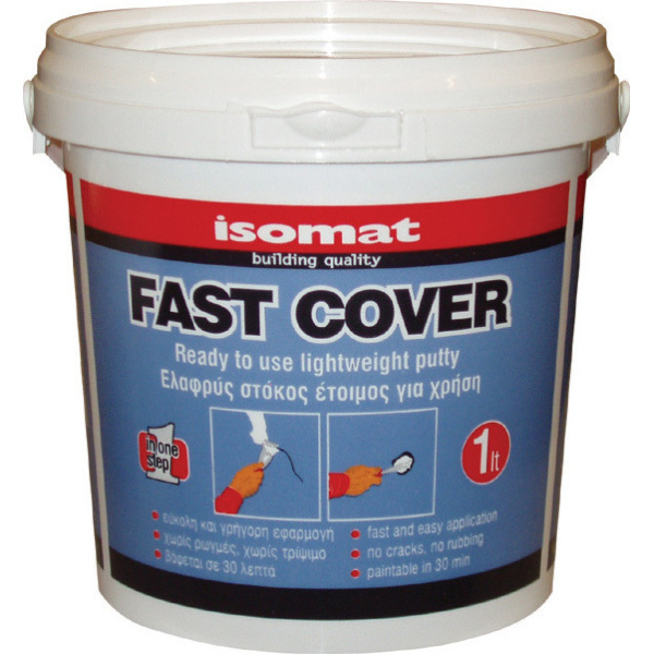 Isomat Fast Cover Αφρόστοκος Ακρυλικός Έτοιμος Λευκός 1lt