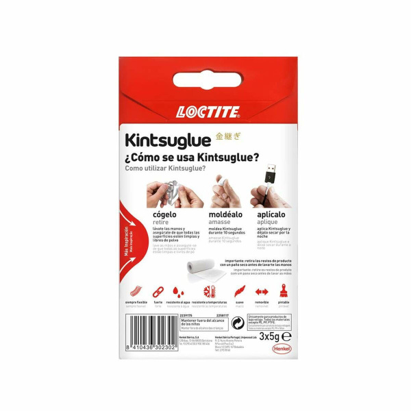 Loctite Kintsuglue 3x5gr Στόκος Γενικής Χρήσης Ελαστομερής 3x5gr Λευκός 5gr3